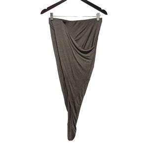 Helmut Lang Asymmetrical Wrap Front Pumice Skirt Size Small